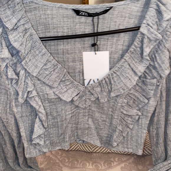 GREY ZARA LONG SLEEVES TOP - Picture 5 of 7